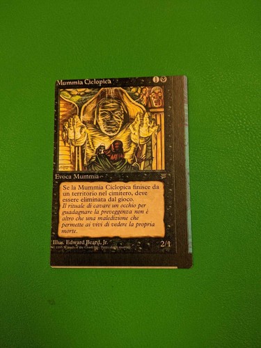 cyclopian mummy mtg Italian Legends NFC test print miscut