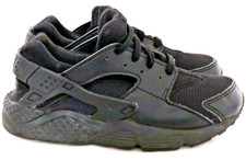 Nike 704949-016 Huarache Black Lace-Up Running Sneakers Shoes Kid's Youth 2 Y