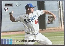 2020 Topps Stadium Club Brusdar Graterol Black Foil Rookie Los Angeles Dodgers 