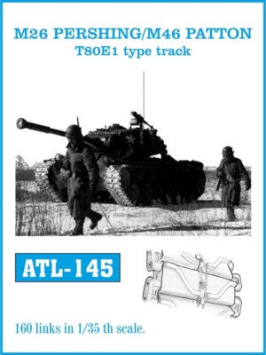 Friulmodel ATL-145 - 1/35 M26 PERSHING/ M46 PATTON T80E1 type track (Ketten) Neu