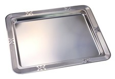 GN Tablett GASTRONOMIE EDELSTAHL KANTINEN TABLETT SERVIER Platte Teller 