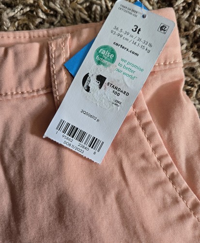 Carter's Toddler Boys "At The Knee" Shorts Peach Size 3T - Picture 3 of 4