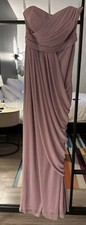 Davids Bridal Pleated Purple Dress Size 0 Bridesmaid Prom Formal Wedding
