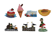 Newquay Cornwall Kernow Novelty Souvenir Fridge Magnet Pasty Surf Pixie Seagulls