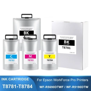 1Set T8781- T8784 Ink Cartridge With Ink For Epson WF-R5190DTW WF-R5690