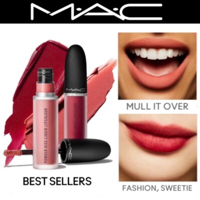 MAC POWDER KISS Duo: BEST SELLERS~ Mull It Over 989 & Fashion, Sweetie 995 BNIB