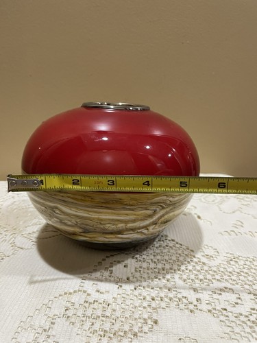 Signed Gartner Blade Glass Sphere Vessel Vase - Picture 9 of 12