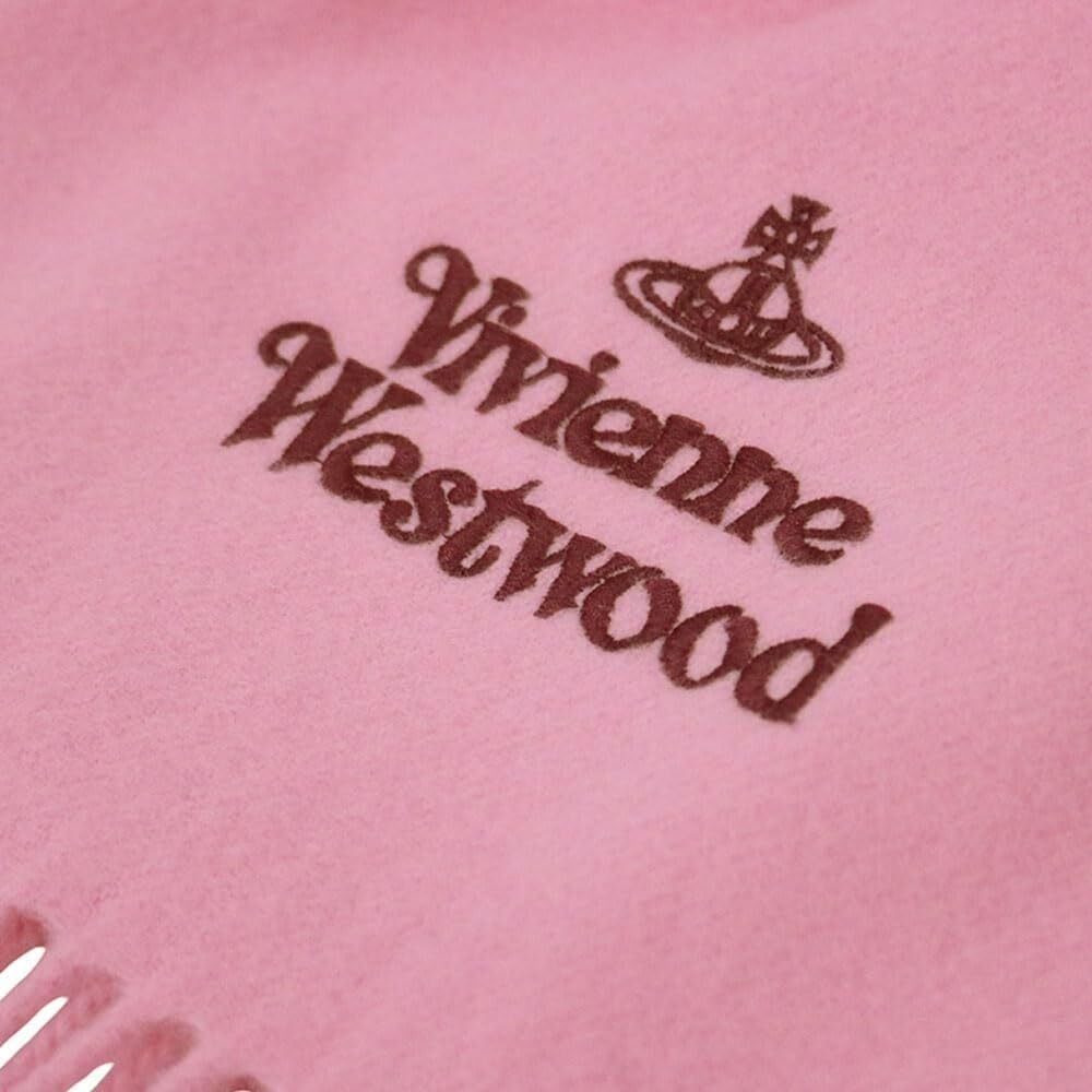 新品Vivienne Westwood マフラー W00Q7-G401-PINK Vivienne Westwood EMBROIDERED LOGO SCARF 81030007 W00Q7 G401