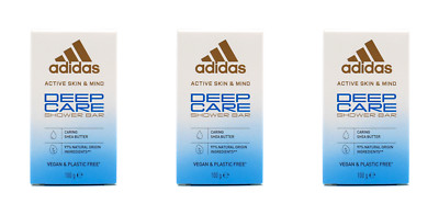 Adidas Deep Care Shower Bar Feste Dusche Seife, 3x100g EAN3616303461614