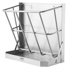 2-in-1 Hay Grain Feeder 21 Gal Capacity Galvanized Steel For Goats Pens Stables