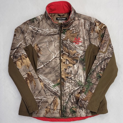 Realtree Womens Soft Shell Xtra Camo Hunting Jacket Size L Water Wind Resistant - Picture 2 of 18