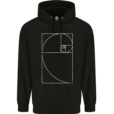 Fibonacci Spirale Golden Geometrie Mathematik Herren 80% Baumwolle Hoodie