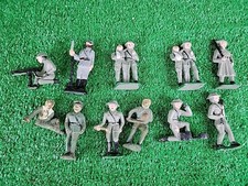 Gray Iron Cast Metal Painted Soldiers Figures Grey Figurines  