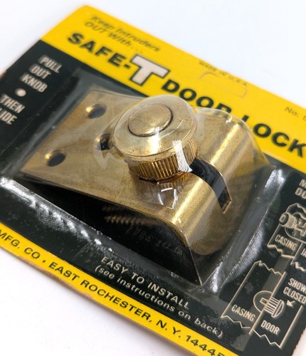 NOS! Safe-T Door Lock for Interior Doors, Bath, Bedroom, Office, Easy Install - Picture 7 of 7