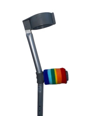 COMFY CRUTCH COVERS Crutch Handle Foam Pads Covers Crutches Adult Rainbow Stripes 1st Class Post