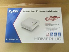 ZyXEL PLA-400 V2 HOMEPLUG POWERLINE ETHERNET ADAPTER NEW