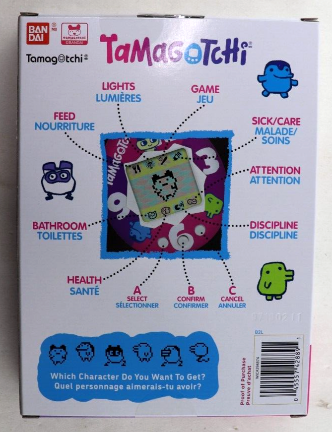 Tamagotchi Original Purple-Pink Clock, (42889) Gen1 New In Box