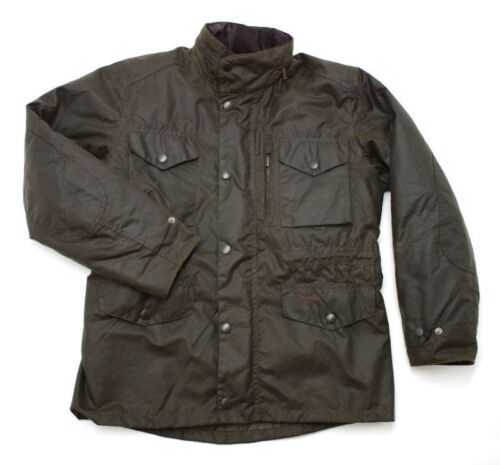 BARBOUR SAPPER WAXED JACKET IN OLIVE - Picture 1 of 5