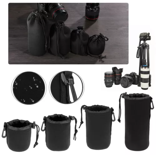2x Neopren Wasserdicht Weiche DSLR Spiegelreflexkamera Objektiv Tasche Etui Schutzhülle - Bild 5 von 21