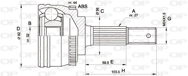 Tête de cardan Nissan Primera 2.0 TD pour éliminer les bruits de claquement au braquage