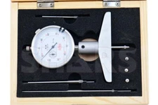 Shars 0-22" Dial Indicator Depth Gage 6 Rods 0.001" Graduation New P