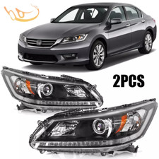 For 2013-2014 2015 Honda Accord Headlight Halogen Set Driver And Passenger Side