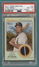 2017 Topps Heritage Jose Abreu Clubhouse Collection Relics Gold /99 #JA PSA 8!