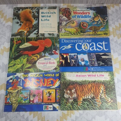 Vintage PG Tips Brooke Bond Picture Card Booklets - Disney Animal Wildlife Bird