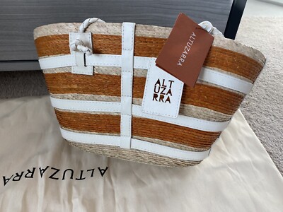 Altuzarra Watermill Woman Small Leather-trimmed Striped