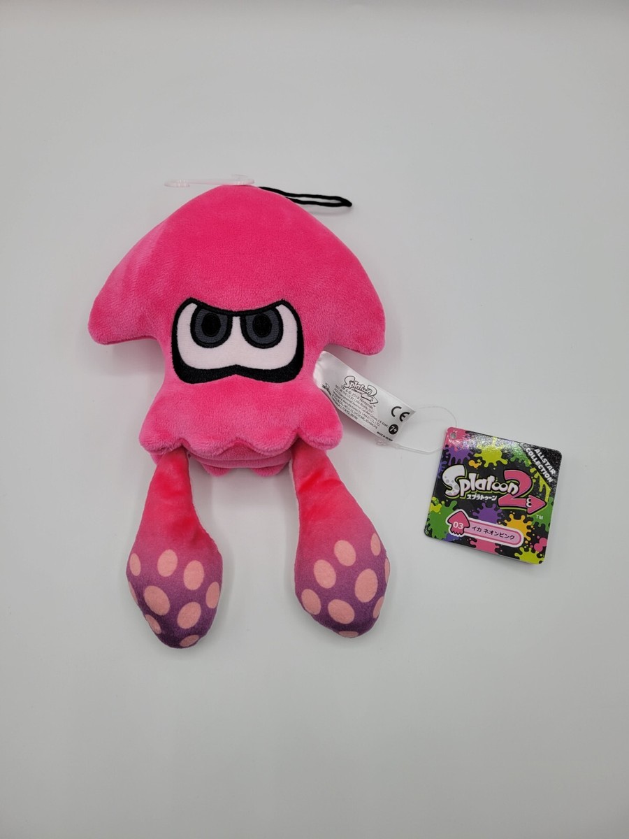 Splatoon 2 Neon Pink Squid Inkling All Star Collection Plush