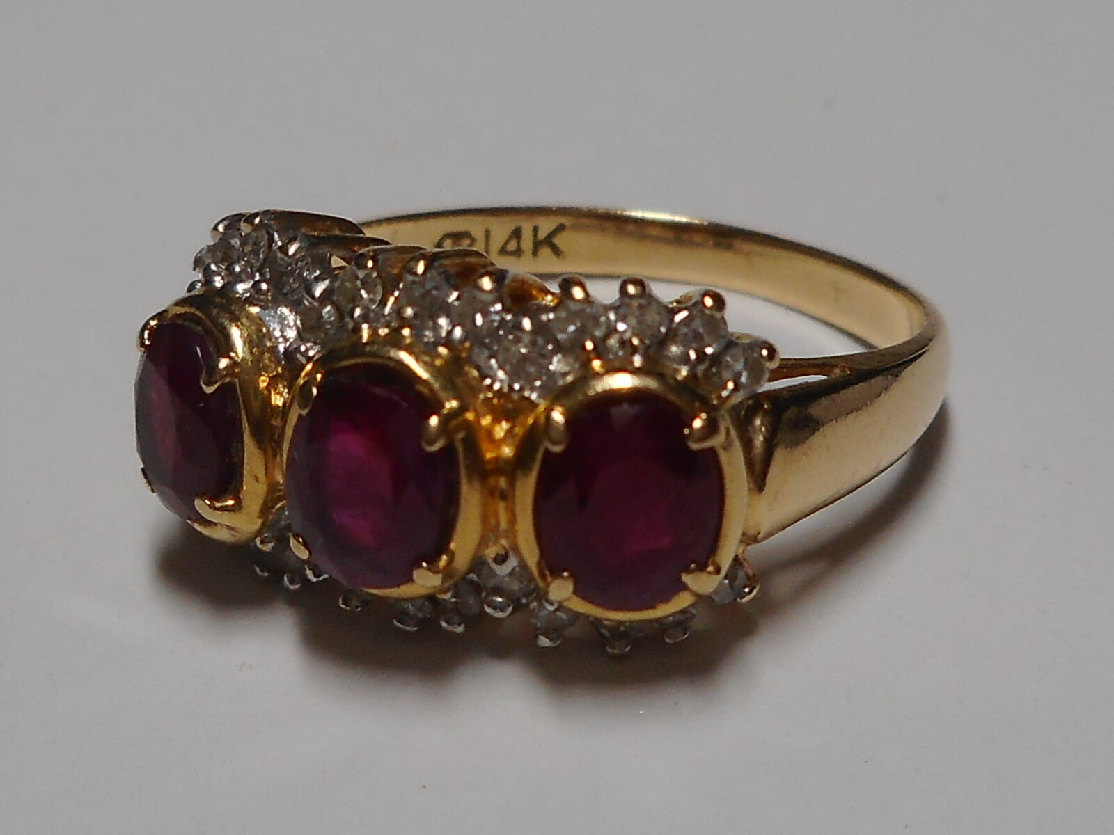 Ruby Diamond gemstone ring size 7 - image 3