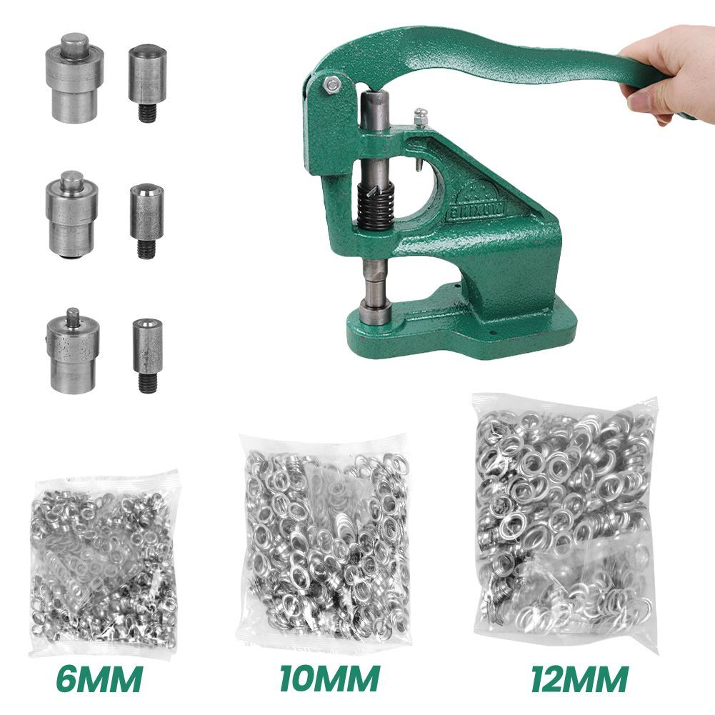 Profi Ösenset 10mm X 100 Ösen Messing DIN7332 Locheisen