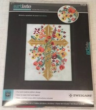Zweigart Golden Blossoming Cross Cross-Stitch Kit Artiste 1576594 8 x11.625 NIB