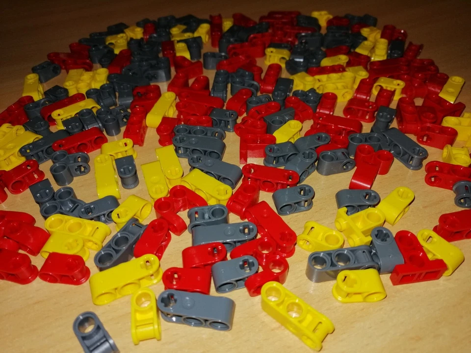 LEGO TECHNIC 200 Stück Verbinder versch. Ausführungen dunkelgrau rot gelb - Bild 4 von 4