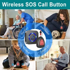 LIKEPAI N9S Caregiver Pager Wireless SOS Button Nurse Alert System for Elderly