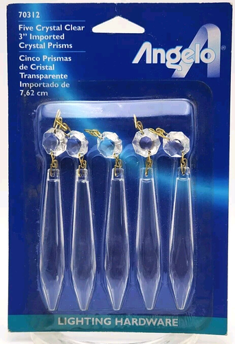 Angelo Five Crystal Clear 3 " Imported Crystal Prisms Long Shape # 70312