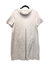 Tyler Boe Shift Dress Animal Print Short Sleeve Cowl Neck w/Pockets Size S