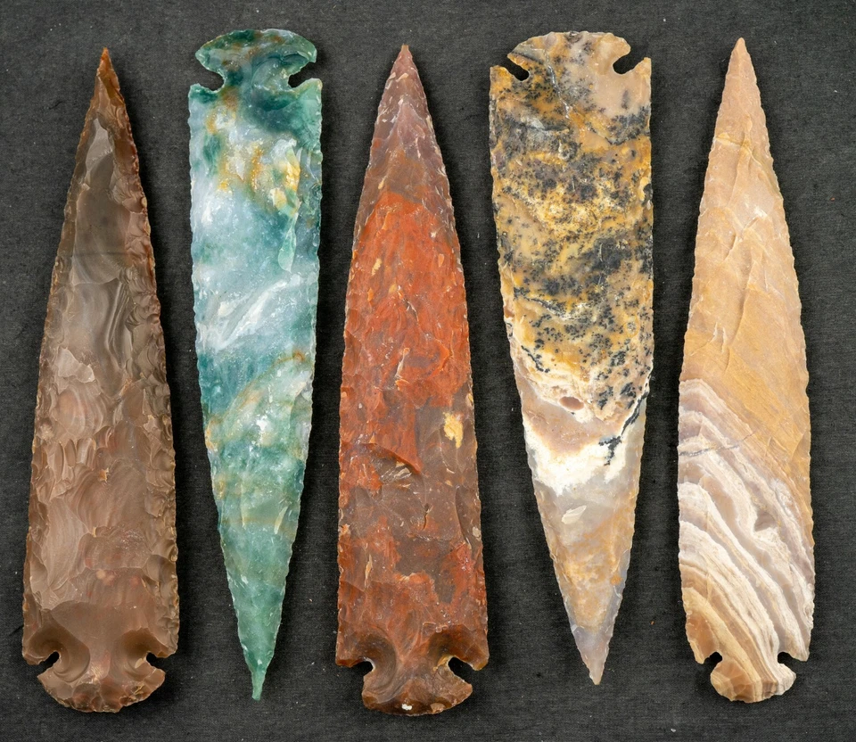 ** Hoja de cuchillo de punta de flecha de pedernal de 8" colección Ohio ** Foto 2 de 2