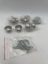 Lot of 10 Top Knobs m1311 Mushroom 15/16 Inch Cabinet Knob - Stainless Look