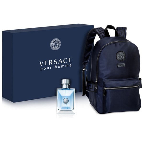 Versace Mens Pour Homme 2PC Gift Set Eau De Toilette & Backpack