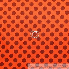 BonEful Fabric FQ Cotton Quilt Orange POLKA DOT Maroon Pumpkin Fall Thanksgiving