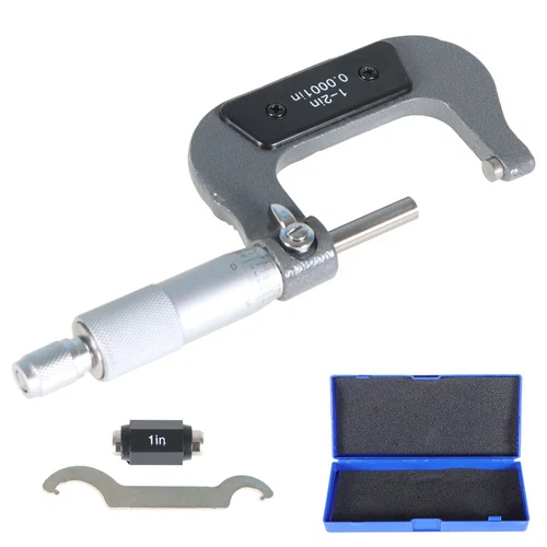 1-2" .0001" Carbide Tipped Precision Micrometer - NEW - Outside Micrometer