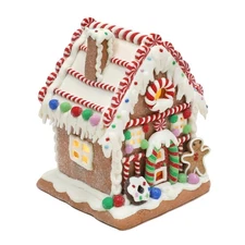 Gingerbread House Decoration, Battery-Operated Light-Up Gingerbread House, Cl...