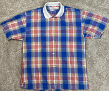 Vintage 70s/80s Levis Sportswear Mens Small Plaid Button Up Shirt Made in Taiwan