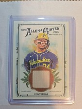 William contreras game use memorable 2025 topps allen and ginter bat relic 5/50