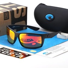 Costa Del Mar Reefton Black Frame/red Polarized Lenses