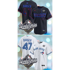 Men's Blue Jays #47 Addison Barger 2025 World Series Jersey All Stitched