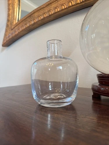 Blenko Clear Glass 6424 Candle Vase Jar Joel Myers