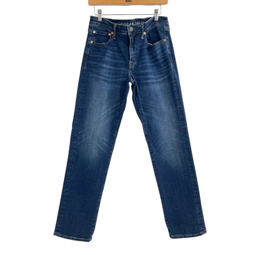 American Eagle Air Flex Original Straight Jeans Mens Size 32x32 Whiskering