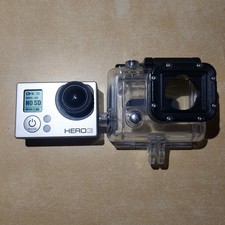 Go Pro Hero 3 with Battery And Action Case - Silver Sports Camera Tested Working